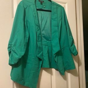 Size 2 Green Torrid Blazer